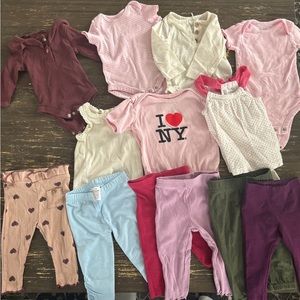 Bundle of baby girl clothes size 3-6 months